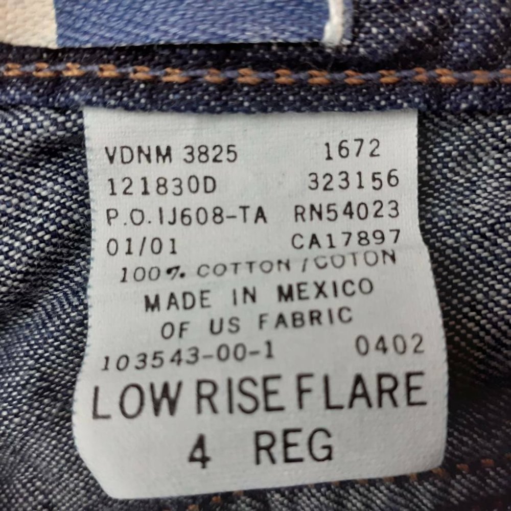 Gap Women's Low Rise Flare Leg Jeans Blue 100% Cotton Dark Wash 5 Pocket Denim 4 - Picture 8 of 8